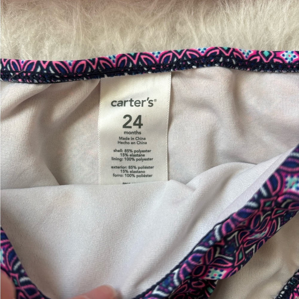 Set of 2 Carter's Toddler Girls Pink Swimsuits - Picture 3 of 5